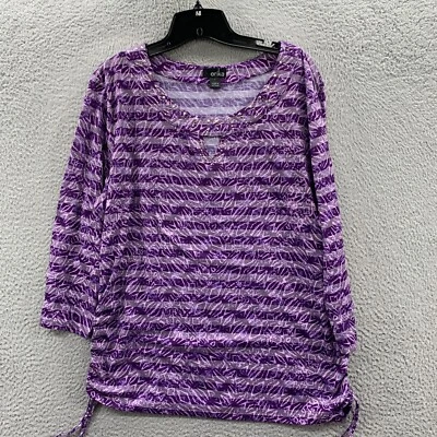 Blusa grande para mujer ERIKA manga 3/4 púrpura transparente Foto 1 de 4