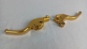 PAZOMA FOR HARLEY TOURING CVO CNC GOLD SHORTY HAND BRAKE LEVERS BCL-24233-BK - Picture 1 of 16