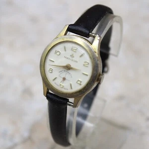 Vintage Manson Swiss Made Watch Womens Gold Tone Stainless Steel Antimagnetic - Picture 1 of 8