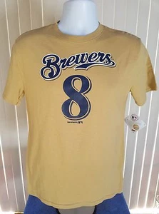 T-shirt nuova con etichette ragazzo L (14-16) MLB merce originale MILWAUKEE BREWERS Ryan Braun - Foto 1 di 9