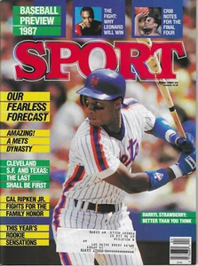 NEW YORK METS - DARRYL STRAWBERRY - April 1987 Sport Magazine - AUTHENTIC - Picture 1 of 2