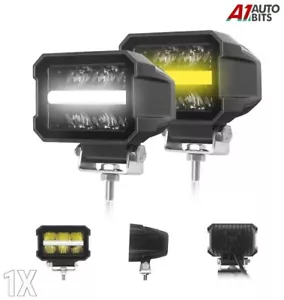 4.4 " LED Arbeit Lichtleiste Spot Bernstein Fahren Blinker X1 Auto Lkw 12V 24V - Bild 1 von 17