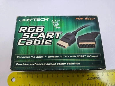 MICROSOFT XBOX ORIGINAL RGB SCART TV CABLE AV LEAD ADAPTER BRAND NEW JoytechGold - Image 1 of 3