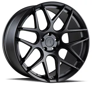 One 20x10.5 Aodhan AFF2 5x112 +35 Flow Forged Matte Black Wheel - Picture 1 of 3