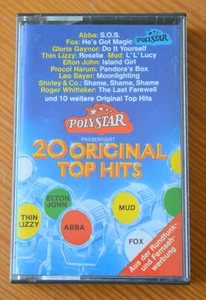 Musikkassette 20 ORIGINAL TOP HITS (Polystar) ABBA, Thin Lizzy, Elton John, MC - Picture 1 of 3