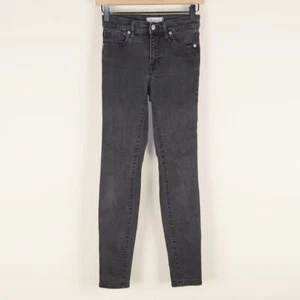 Pantalones de mezclilla Madewell 9" tiro alto ajustados negros lunares para mujer talla 24 - Imagen 1 de 12