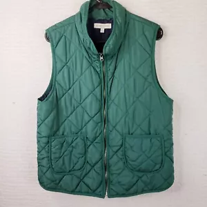 41 Hawthorn Full Zip Quilted Vest Women XL Green Double Vent Ribbed Winter Fall - Picture 1 of 16