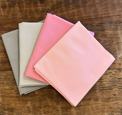 Paquete de 4 cuartos de grasa Riley Blake edredón de confeti algodón sólido "bebé niña" Foto 1 de 4