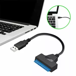 2.0 USB to SATA Adapter 22pin Converter Cable for 2.5" HDD SSD Hard Disk Drive U - Picture 1 of 9
