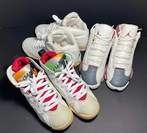 NIKE AIR JORDAN 5 V 7 VII 13 XIII LOT OF 3 PAIRS UNWEARABLE RESTORE SIZES 5 5.5 - Picture 1 of 13