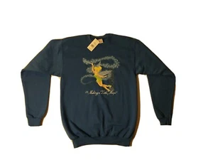 Vtg Disney Store Tinkerbell Making A Little Magic Blue Pullover Sweater Adult S - Picture 1 of 3