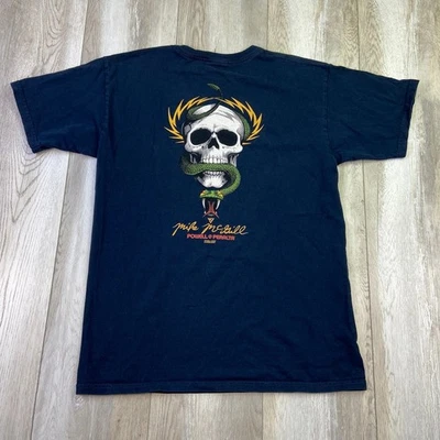 Powell Peralta Mike McGill Shirt Men M Blue Skull Snake Skateboarding Tee Y2K * - Image 1 of 4
