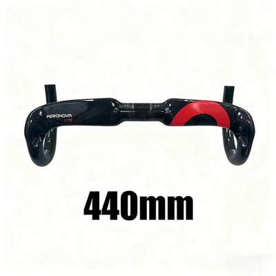 Full Carbon Road Bike Handlebar Gloss Black Top 31.8*380/400/420/440mm   - Image 1 of 4