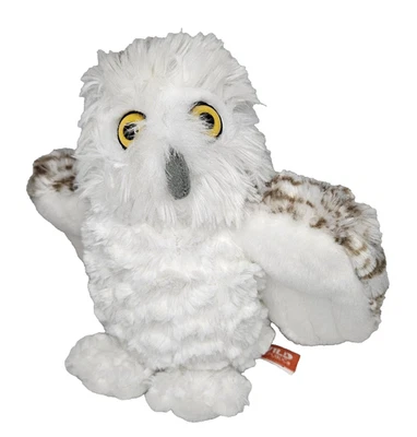 Wild Republic Snowy Owl Plush White Brown Stuffed Animal Toy 10" - Image 1 of 4