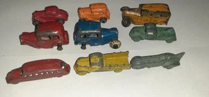 9 VINTAGE MINI DIECAST VEHICLES,  TOOTSIETOY, SLUSH, MARX?    FREE USPS - Picture 1 of 3