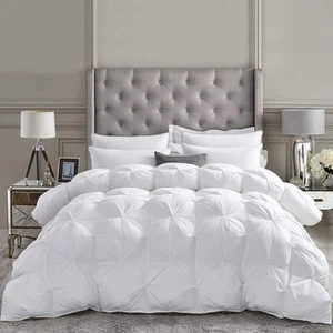 Luxurious All-season Goose Down Fiber Waterfowl Feather Fiber Comforte - Picture 1 of 8