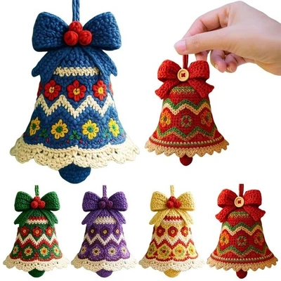 Handmade Christmas Bell Ornament Crochet Christmas Tree Kit - image 1 of 4