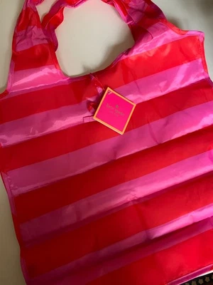 Kate Spade reusable shopping tote bag - pink stripe - Brand new with tags - Image 1 of 4