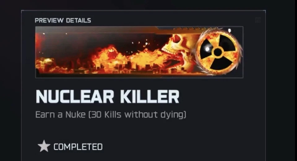 Calling Card Bo7 Nuke  Multiplayer - Image 1 of 1