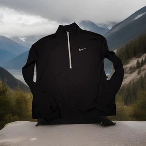 Nike Running Dri-Fit Viertelreißverschluss schwarz Herren Med. Langarm RN56323 - Bild 1 von 5