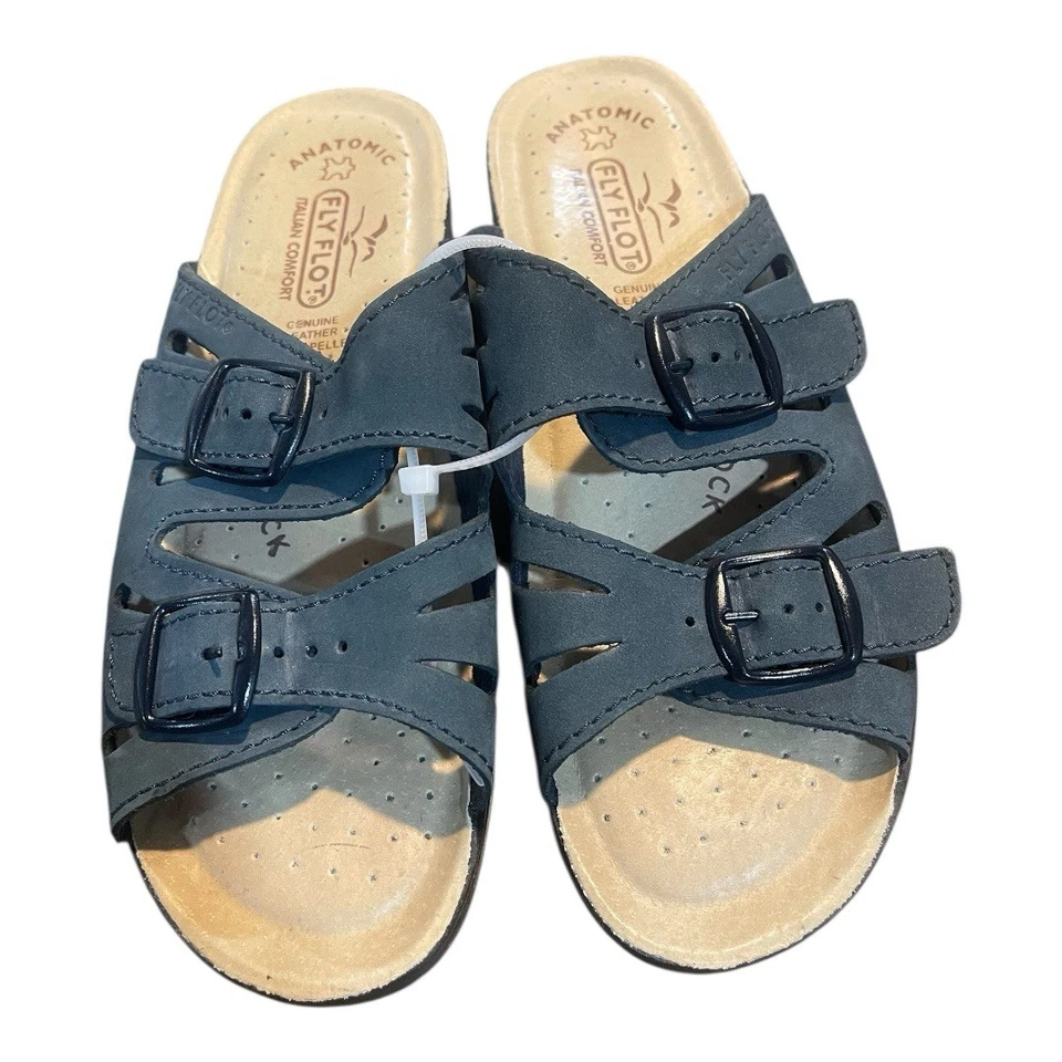 Sandalias FLY FLOT Vera Azul Marino Cuero Anatómico Stappy Talla 6 EU 37 Foto 1 de 4