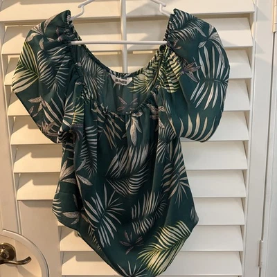 Blusa BB Dakota Verde Hojas de Palma Talla M Poliéster Foto 1 de 4