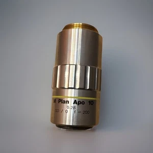 Mitutoyo Objective Lens M Plan Apo 10X / 0.28 ∞/0 f=200 - Picture 1 of 4
