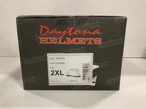 Daytona Helmets Skull Cap German Motorcycle Helmet, Chrome, 2XL (4004C) - Picture 1 of 2