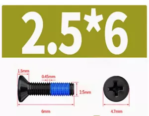 10-200pcs M2.5x6mm Screws DELL Lenovo Acer Asus Notebook Bottom Screw Series - Picture 1 of 18