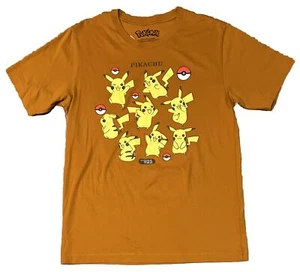 NWT! Pokémon Pikachu Multi Pose No. 25 Orange 2021 T Shirt Adult Size Large - Picture 1 of 4