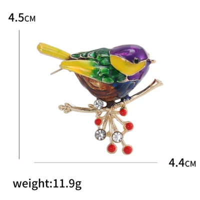 Broches de aves de tendencia para mujeres hombres tragar gorrión urraca prendedores insignia venta caliente Foto 1 de 4