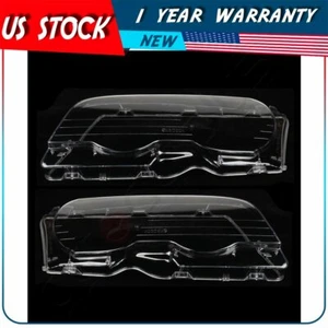 Front Headlight Lens Cover Pair for 99-03 BMW E46 2DR / 01-06 M3 Clear New - Picture 1 of 9