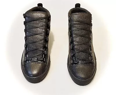 BALENCIAGA HOMBRES Arena Zapatillas Altas Cuero Negro 341760 Talla 42 Foto 1 de 3