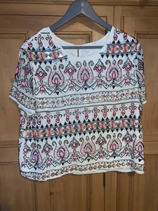 beaded women's applique top new not used stunning for any occasion LOOK - Picture 1 of 9