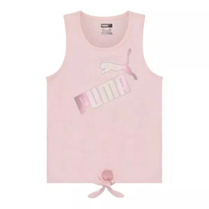 PUMA Girls Tie-Front Tank Top Chalk Pink - Size M - 8/ 10 Years *NEW w/ Tag* - Picture 1 of 1