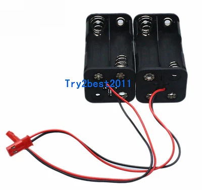 2pcs Battery Box Of Receiver Holder Case 4 AA 6v For RC Model JST Plug - Image 1 of 4