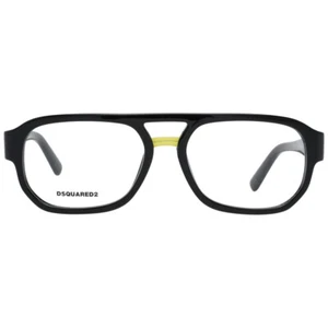 DSQUARED2 DQ5296 01A Black Plastic Aviator Optical Eyeglasses Frame 57-18-145 RX - Picture 1 of 5