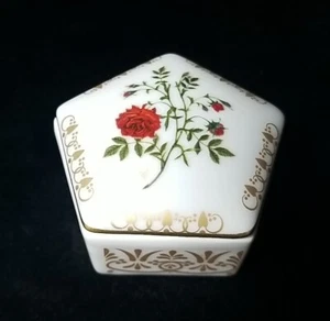 Vtg Fine Porcelain Trinket Jewelry Box Empress Josephine's Rose Garden - Picture 1 of 4