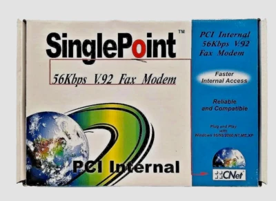 SinglePoint PCI Internal 56Kbps V.92 Fax Modem Windows 95/98/XP Plug & Play - Image 1 of 3