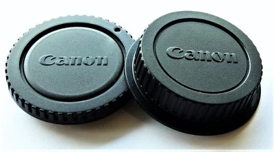 CANON STYLE 3RD PARTY CANON CAMERA BODY/REAR LENS CAP SET*NEW* " FAST FREE SHIPPING." U.S.A. SELLER"!