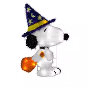 Peanuts 18 pulgadas Peanuts LED PreLit Wizard Snoopy, Blanco - Imagen 1 de 1