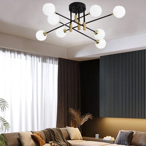 Modern Pendant Light Lamp Ceiling Light Fixture with Milky White Lampshades - Picture 1 of 11