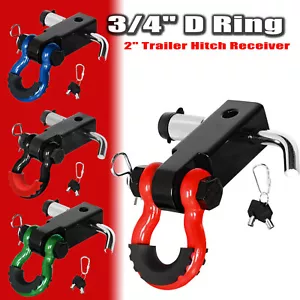 2" Trailer Hitch Receiver 3/4"D Ring Bow Shack for 17-21 Polaris RZR 1000 XP - Picture 1 of 20