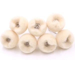 Shank Wool Ball 2.35/3mm Polishing Brush Buffing Pad Grinding Head For Jade - Picture 1 of 5
