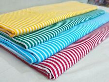 Assorted Color Hand Block Striped Print Cotton Fabric Sewing Material  By Yard