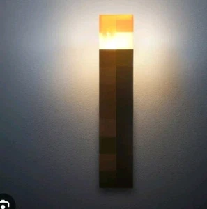 New Sealed Box ~ THINK GEEK MOJANG Minecraft Light Up Torch ~ Wall HANGING - Picture 1 of 9