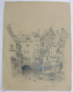 Abbeville . Dessin Original XIXè siècle. - Picture 1 of 1
