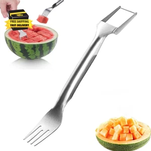 Watermelon Cutter Slicer Tool, 2-In-1 Stainless Steel Fruit Cutter, Watermelon F - Picture 1 of 5