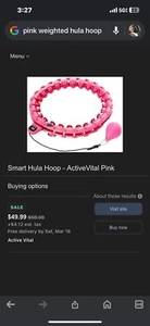 Weighted Hula Hoop Fitness 24 Knots Adult Smart Hoola Thin Waist Weight Loss New - Picture 1 of 2