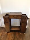Antique Mission Oak Umbrella Stand, With Drawer